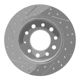 Dynamic Friction 2003-2008 Hyundai Tiburon Rear Right Drilled & Slotted Geoperformance Rotor by Dynamic Friction Company 830-03017R