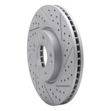 Dynamic Friction 2004-2011 Hyundai Azera Front Right Drilled & Slotted Geoperformance Rotor by Dynamic Friction Company 830-03019R