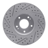 Dynamic Friction 2004-2011 Hyundai Azera Front Right Drilled & Slotted Geoperformance Rotor by Dynamic Friction Company 830-03019R