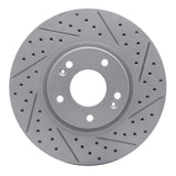 Dynamic Friction 2004-2011 Hyundai Azera Front Right Drilled & Slotted Geoperformance Rotor by Dynamic Friction Company 830-03019R