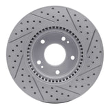 Dynamic Friction 2005-2024 Hyundai Sonata Front Left Drilled & Slotted Geoperformance Rotor by Dynamic Friction Company 830-03020L