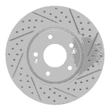 Dynamic Friction 2005-2024 Hyundai Veloster Front Right Drilled & Slotted Geoperformance Rotor by Dynamic Friction Company 830-03020R