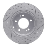Dynamic Friction 2005-2020 Hyundai Azera Rear Left Drilled & Slotted Geoperformance Rotor by Dynamic Friction Company 830-03021L