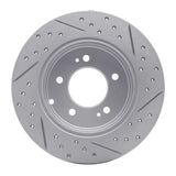 Dynamic Friction 2005-2020 Hyundai Tucson Rear Right Drilled & Slotted Geoperformance Rotor by Dynamic Friction Company 830-03021R