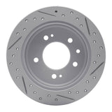 Dynamic Friction 2007-2010 Hyundai Elantra Rear Left Drilled & Slotted Geoperformance Rotor by Dynamic Friction Company 830-03024L