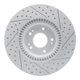 Dynamic Friction 2009-2014 Hyundai Genesis Sedan Front Left Drilled & Slotted Geoperformance Rotor by Dynamic Friction Company 830-03028L
