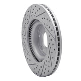 Dynamic Friction 2009-2014 Hyundai Genesis Sedan Front Right Drilled & Slotted Geoperformance Rotor by Dynamic Friction Company 830-03028R
