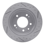 Dynamic Friction 2009-2016 Hyundai Tucson Rear Left Drilled & Slotted Geoperformance Rotor by Dynamic Friction Company 830-03029L