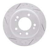 Dynamic Friction 2009-2016 Hyundai Tucson Rear Left Drilled & Slotted Geoperformance Rotor by Dynamic Friction Company 830-03029L