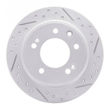 Dynamic Friction 2009-2016 Hyundai Elantra Rear Right Drilled & Slotted Geoperformance Rotor by Dynamic Friction Company 830-03029R