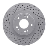 Dynamic Friction 2009-2011 Hyundai Genesis Sedan Front Left Drilled & Slotted Geoperformance Rotor by Dynamic Friction Company 830-03030L