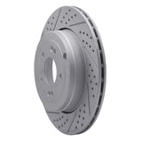 Dynamic Friction 2010-2016 Hyundai Genesis Coupe Rear Left Drilled & Slotted Geoperformance Rotor by Dynamic Friction Company 830-03031L