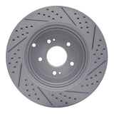 Dynamic Friction 2010-2016 Hyundai Genesis Coupe Rear Left Drilled & Slotted Geoperformance Rotor by Dynamic Friction Company 830-03031L