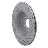 Dynamic Friction 2010-2016 Hyundai Genesis Coupe Rear Left Drilled & Slotted Geoperformance Rotor by Dynamic Friction Company 830-03031L