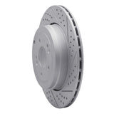 Dynamic Friction 2010-2016 Hyundai Genesis Coupe Rear Right Drilled & Slotted Geoperformance Rotor by Dynamic Friction Company 830-03031R