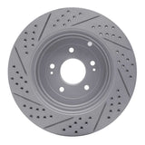 Dynamic Friction 2010-2016 Hyundai Genesis Coupe Rear Right Drilled & Slotted Geoperformance Rotor by Dynamic Friction Company 830-03031R