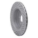Dynamic Friction 2010-2016 Hyundai Genesis Coupe Rear Right Drilled & Slotted Geoperformance Rotor by Dynamic Friction Company 830-03031R