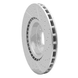 Dynamic Friction 2010-2016 Hyundai Genesis Coupe Front Left Drilled & Slotted Geoperformance Rotor by Dynamic Friction Company 830-03032L
