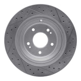 Dynamic Friction 2011-2017 Hyundai Equus Rear Left Drilled & Slotted Geoperformance Rotor by Dynamic Friction Company 830-03035L