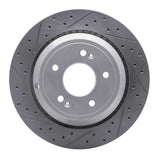 Dynamic Friction 2011-2017 Hyundai Equus Rear Left Drilled & Slotted Geoperformance Rotor by Dynamic Friction Company 830-03035L
