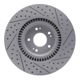 Dynamic Friction 2011-2017 Genesis G80 Front Left Drilled & Slotted Geoperformance Rotor by Dynamic Friction Company 830-03036L