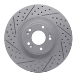 Dynamic Friction 2011-2017 Genesis G80 Front Left Drilled & Slotted Geoperformance Rotor by Dynamic Friction Company 830-03036L