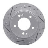 Dynamic Friction 2011-2026 Hyundai Elantra Coupe Rear Left Drilled & Slotted Geoperformance Rotor by Dynamic Friction Company 830-03037L