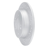 Dynamic Friction 2011-2026 Hyundai Kona Rear Right Drilled & Slotted Geoperformance Rotor by Dynamic Friction Company 830-03037R