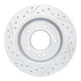 Dynamic Friction 2011-2026 Hyundai Kona Rear Right Drilled & Slotted Geoperformance Rotor by Dynamic Friction Company 830-03037R