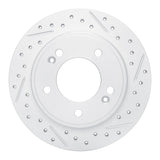 Dynamic Friction 2011-2026 Hyundai Kona Rear Right Drilled & Slotted Geoperformance Rotor by Dynamic Friction Company 830-03037R
