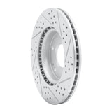 Dynamic Friction 2011-2026 Hyundai Venue Front Left Drilled & Slotted Geoperformance Rotor by Dynamic Friction Company 830-03038L