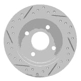 Dynamic Friction 2012-2025 Dodge Attitude (Mexico) Rear Right Drilled & Slotted Geoperformance Rotor by Dynamic Friction Company 830-03041R