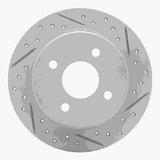 Dynamic Friction 2012-2025 Dodge Attitude (Mexico) Rear Right Drilled & Slotted Geoperformance Rotor by Dynamic Friction Company 830-03041R