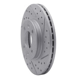 Dynamic Friction 2012-2025 Dodge Attitude (Mexico) Front Right Drilled & Slotted Geoperformance Rotor by Dynamic Friction Company 830-03042R
