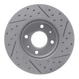 Dynamic Friction 2012-2025 Dodge Attitude (Mexico) Front Right Drilled & Slotted Geoperformance Rotor by Dynamic Friction Company 830-03042R