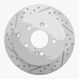 Dynamic Friction 2007-2009 Hyundai Santa Fe Rear Left Drilled & Slotted Geoperformance Rotor by Dynamic Friction Company 830-03046L