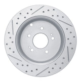 Dynamic Friction 2007-2009 Hyundai Santa Fe Rear Right Drilled & Slotted Geoperformance Rotor by Dynamic Friction Company 830-03046R