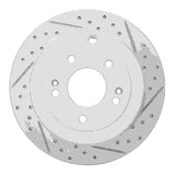 Dynamic Friction 2007-2009 Hyundai Santa Fe Rear Right Drilled & Slotted Geoperformance Rotor by Dynamic Friction Company 830-03046R