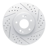 Dynamic Friction 2007-2012 Hyundai Veracruz Front Right Drilled & Slotted Geoperformance Rotor by Dynamic Friction Company 830-03047R
