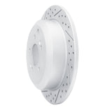 Dynamic Friction 2007-2012 Hyundai Veracruz Rear Left Drilled & Slotted Geoperformance Rotor by Dynamic Friction Company 830-03048L