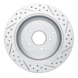 Dynamic Friction 2007-2012 Hyundai Veracruz Rear Left Drilled & Slotted Geoperformance Rotor by Dynamic Friction Company 830-03048L