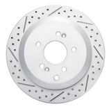 Dynamic Friction 2007-2012 Hyundai Veracruz Rear Left Drilled & Slotted Geoperformance Rotor by Dynamic Friction Company 830-03048L