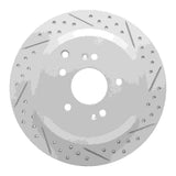 Dynamic Friction 2007-2012 Hyundai Veracruz Rear Right Drilled & Slotted Geoperformance Rotor by Dynamic Friction Company 830-03048R