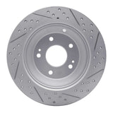 Dynamic Friction 2010-2021 Hyundai Santa Fe Xl Rear Left Drilled & Slotted Geoperformance Rotor by Dynamic Friction Company 830-03050L