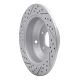 Dynamic Friction 2010-2021 Hyundai Santa Fe Rear Right Drilled & Slotted Geoperformance Rotor by Dynamic Friction Company 830-03050R