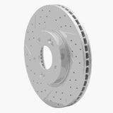 Dynamic Friction 2010-2013 Hyundai Santa Fe Front Left Drilled & Slotted Geoperformance Rotor by Dynamic Friction Company 830-03051L