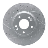 Dynamic Friction 2010-2013 Hyundai Santa Fe Front Left Drilled & Slotted Geoperformance Rotor by Dynamic Friction Company 830-03051L