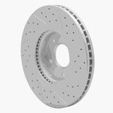 Dynamic Friction 2010-2013 Hyundai Santa Fe Front Left Drilled & Slotted Geoperformance Rotor by Dynamic Friction Company 830-03051L