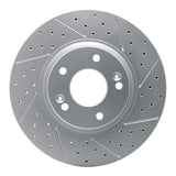 Dynamic Friction 2010-2013 Hyundai Santa Fe Front Right Drilled & Slotted Geoperformance Rotor by Dynamic Friction Company 830-03051R