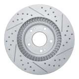Dynamic Friction 2013-2020 Hyundai Santa Fe Front Left Drilled & Slotted Geoperformance Rotor by Dynamic Friction Company 830-03053L